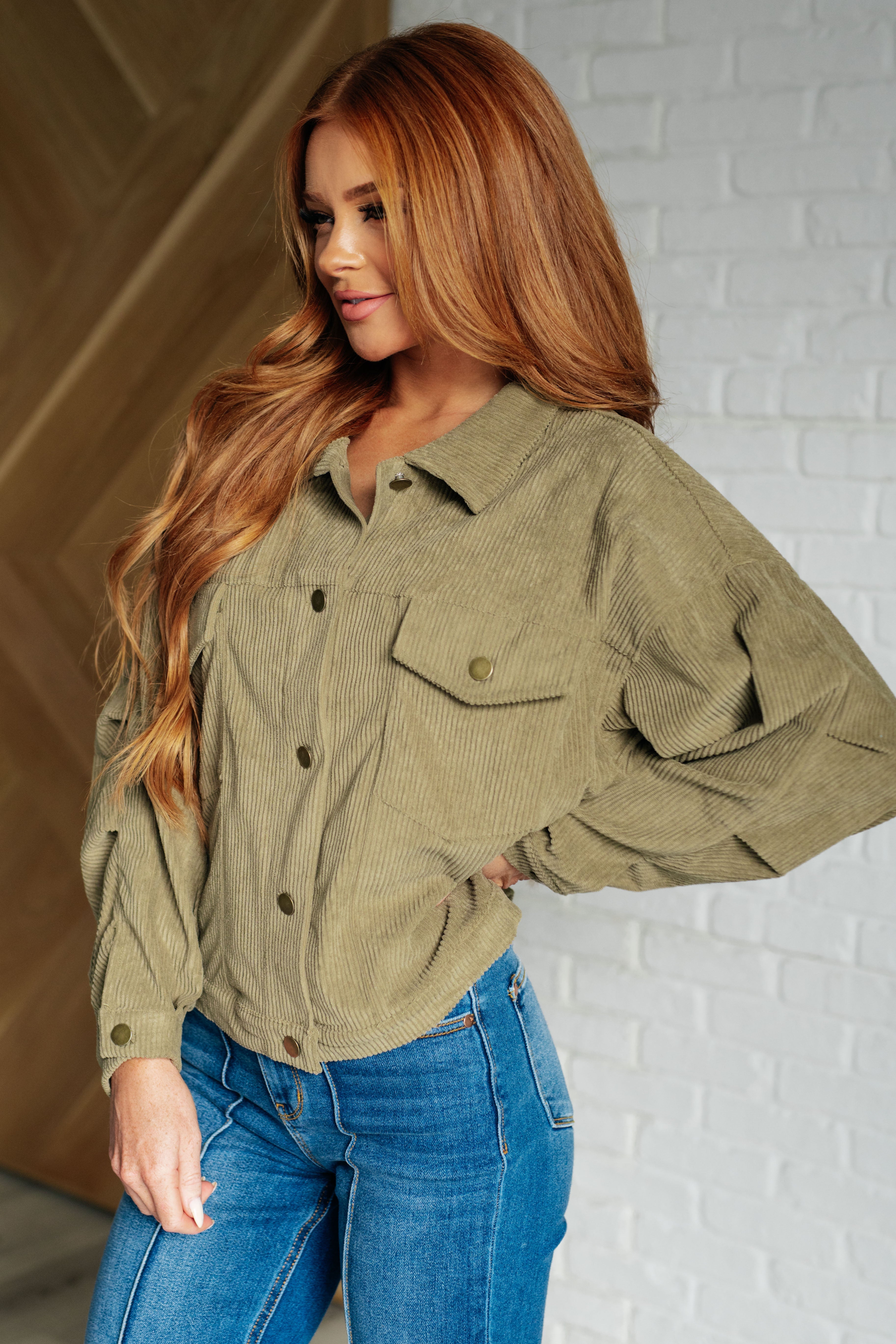 Primrose Olive Corduroy Jacket