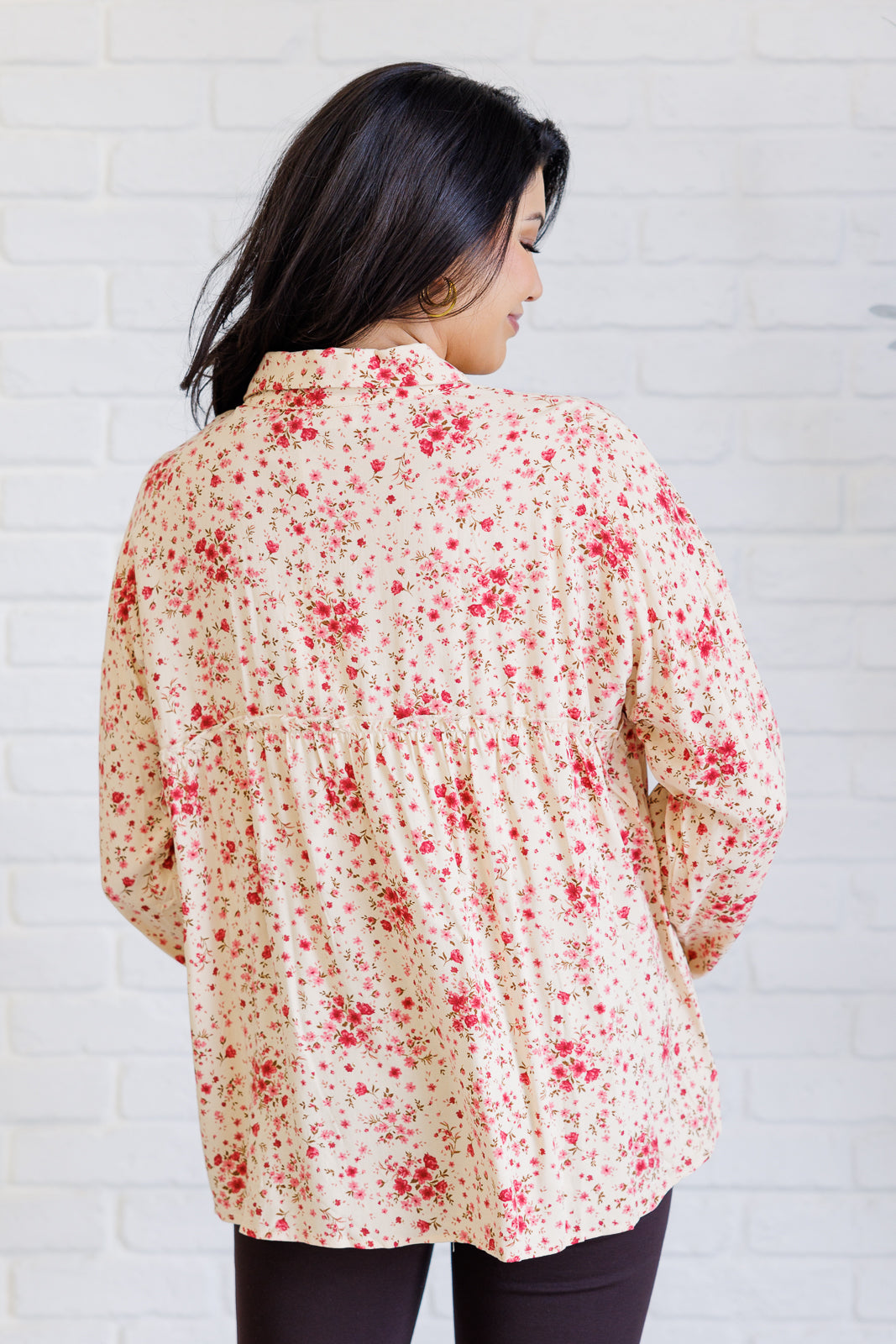 Sweet Simplicity Ruffle Button Down Blouse