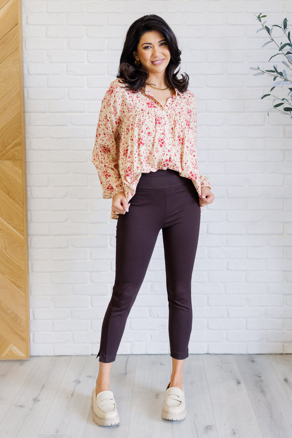 Sweet Simplicity Ruffle Button Down Blouse