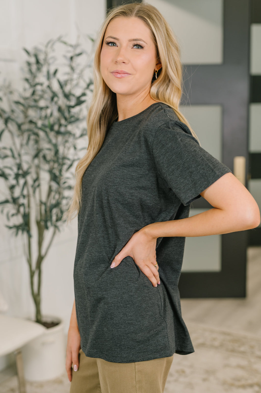 Rest Assured Relaxed Tee in Charcoal
