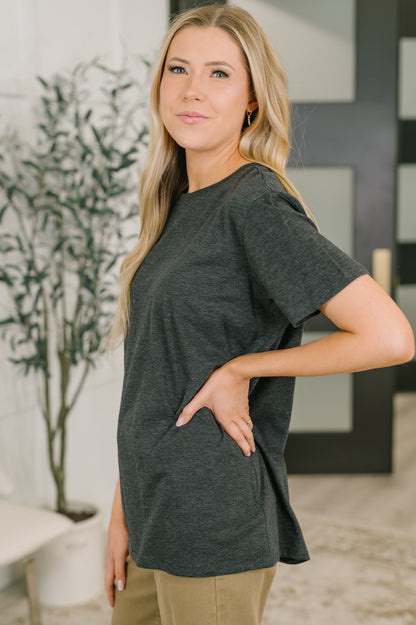 Rest Assured Relaxed Tee in Charcoal