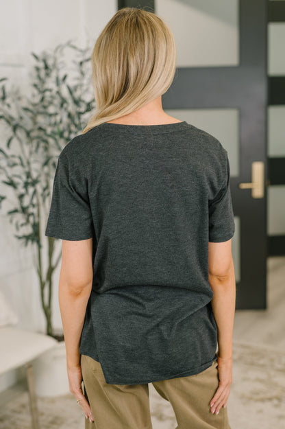 Rest Assured Relaxed Tee in Charcoal