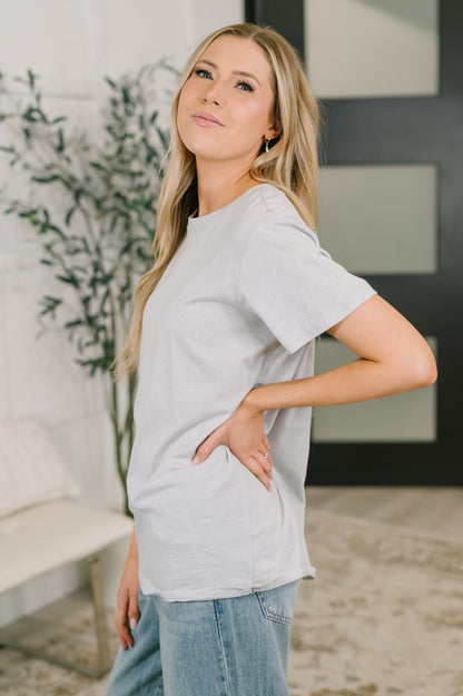 Rest Assured Relaxed Tee in Heather Gray