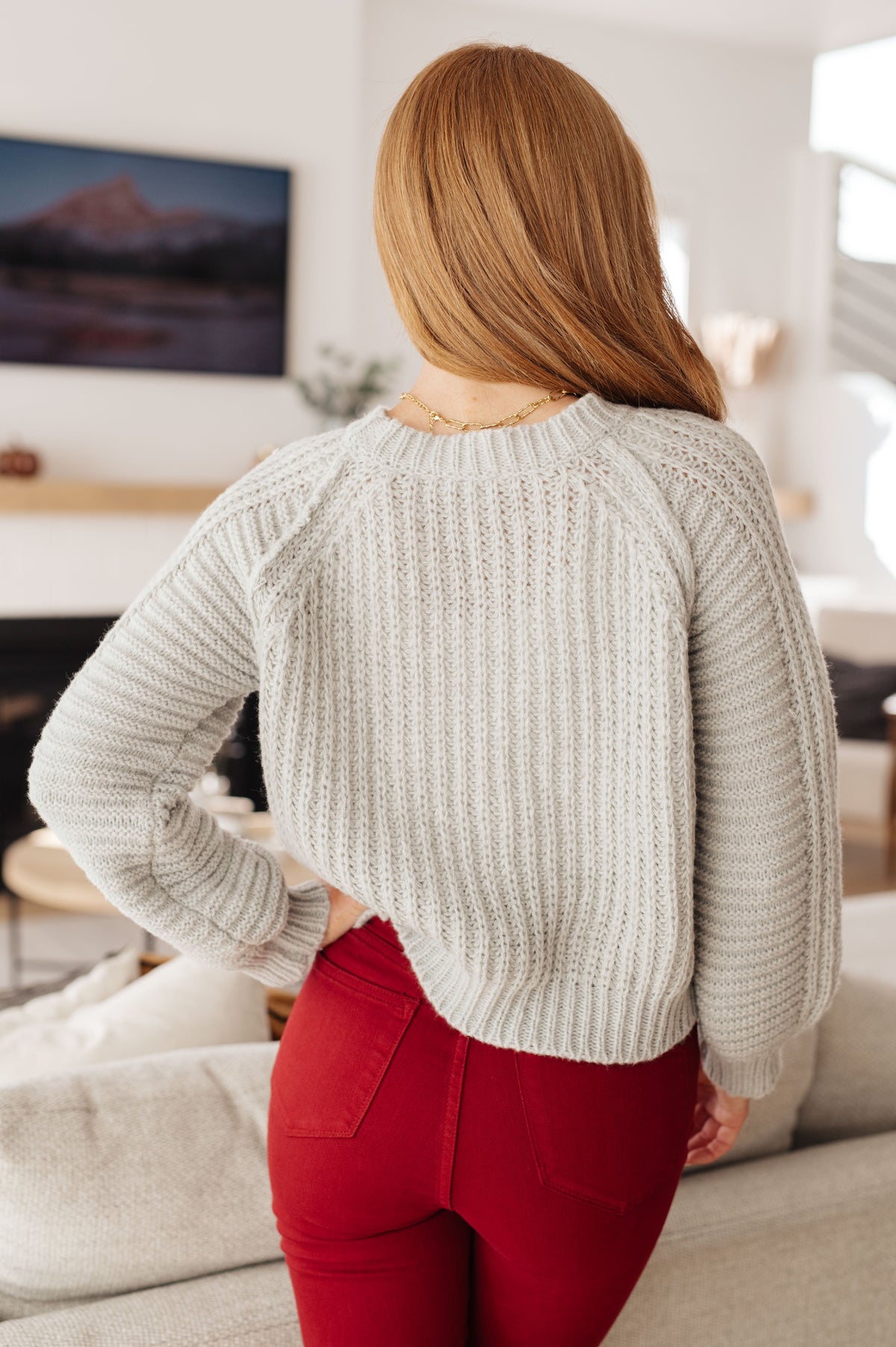 Woven Whimsy Balloon Sleeve Sweater