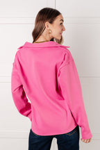 Pretty in Pink Collared Pullover