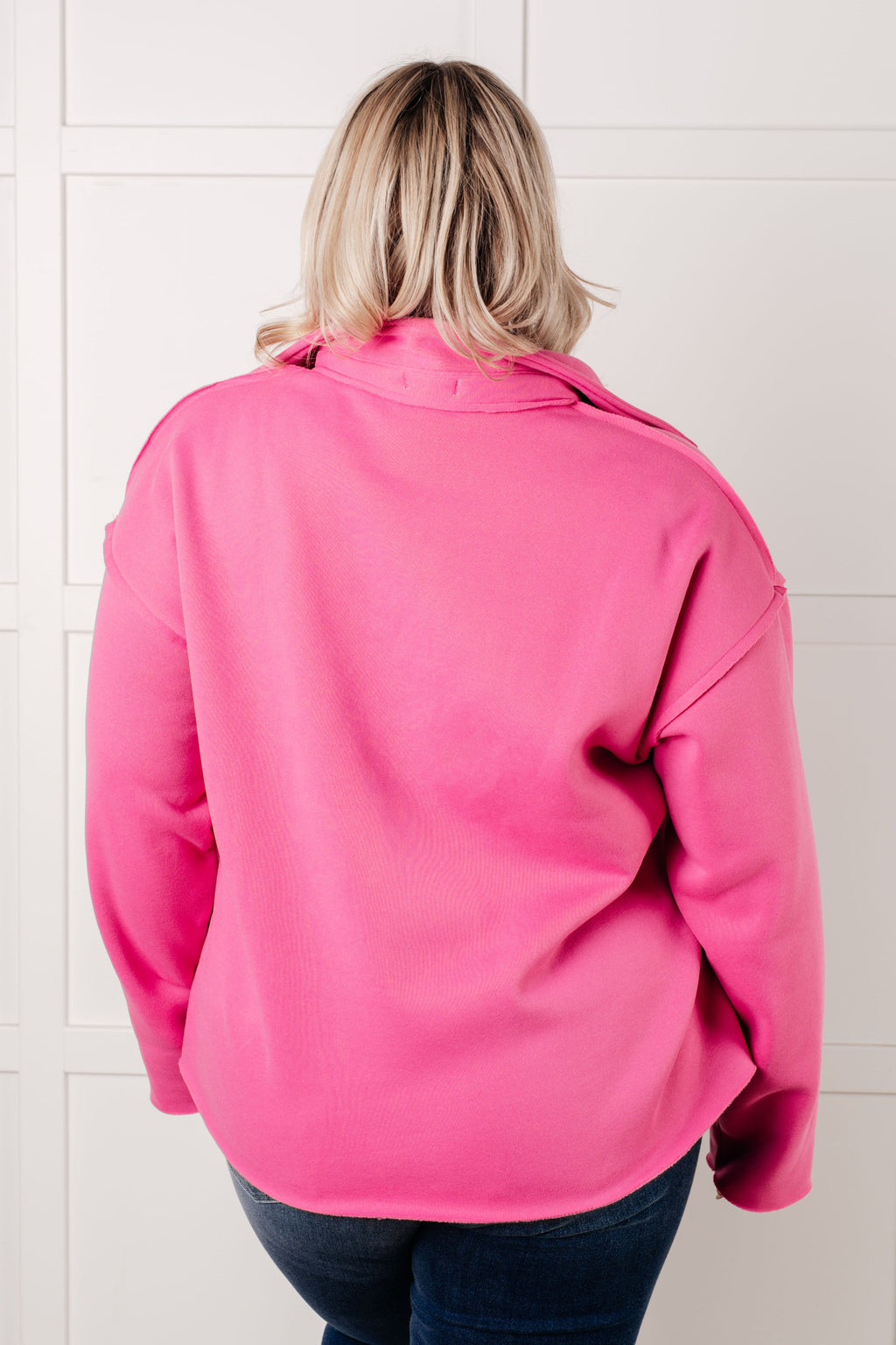 Pretty in Pink Collared Pullover