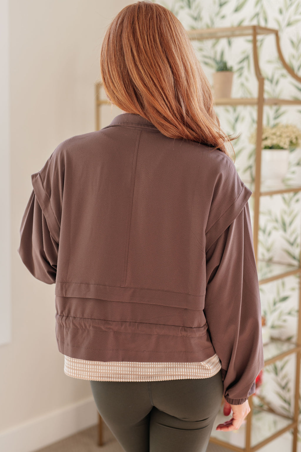 Game Plan Cropped Jacket in Brown