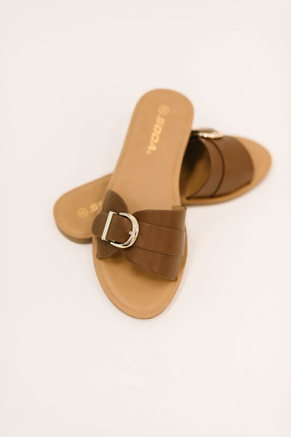 Classic Buckle Slide Sandals