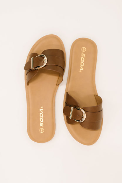Classic Buckle Slide Sandals