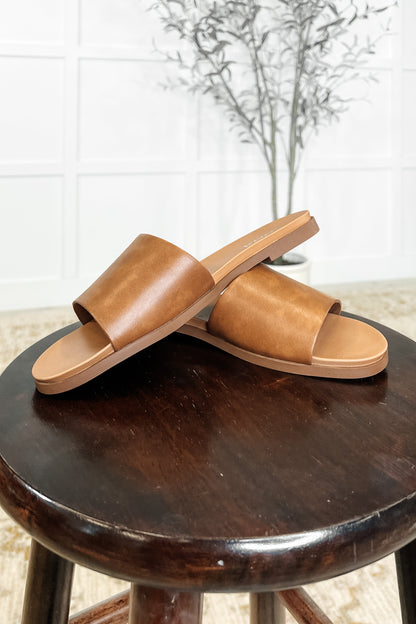 Tan Slip On Sandals