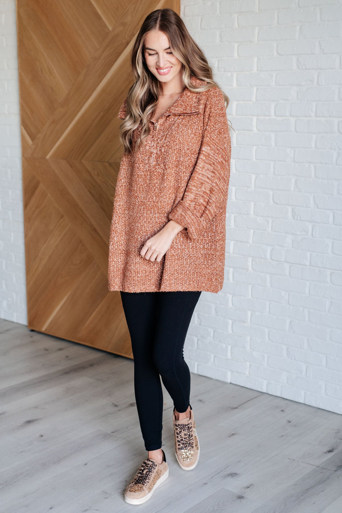 Cozy Outlook Oversized Half Zip Sweater