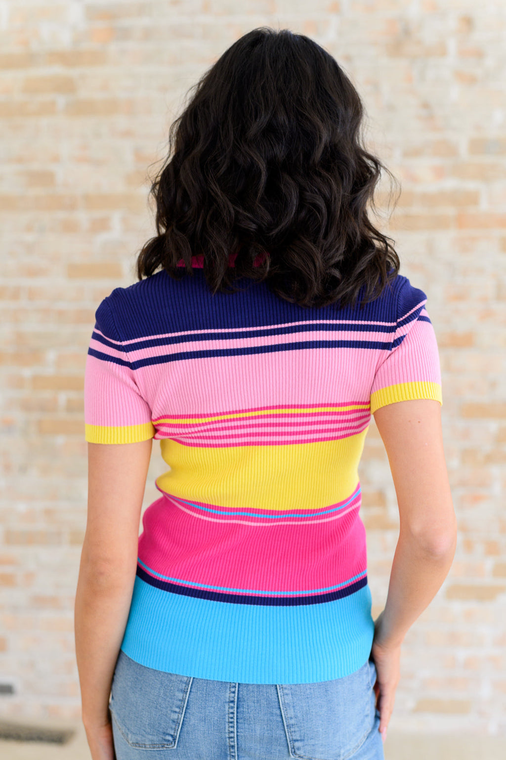 Sunset Stripe Sweater Top