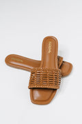 Golden Hour Woven Slides