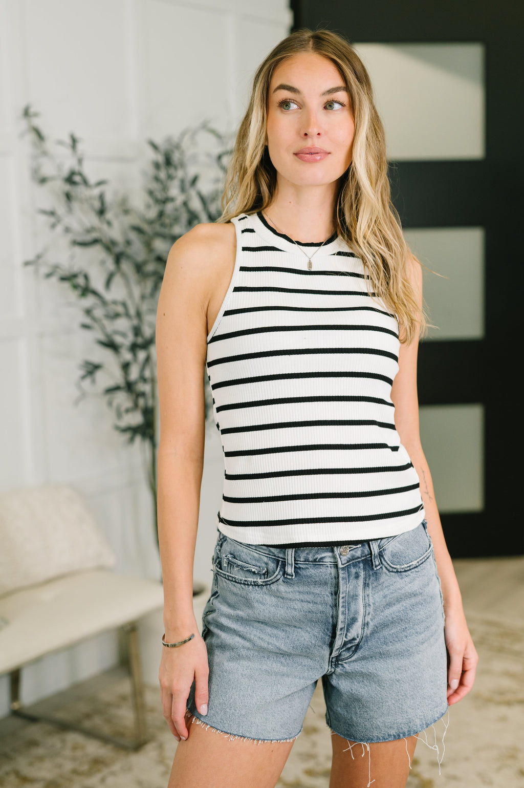 Coastal Stripe Halter Tank