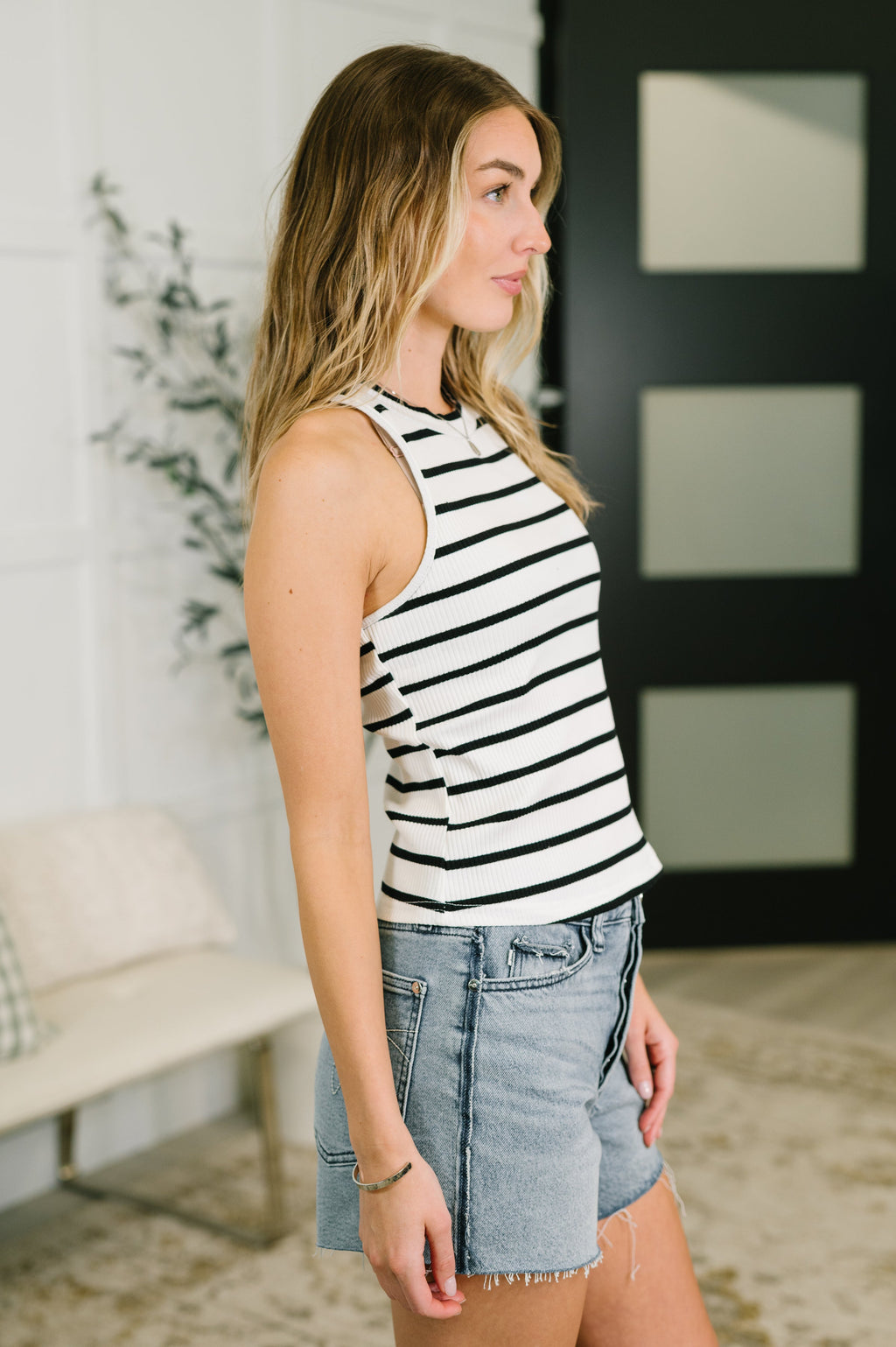 Coastal Stripe Halter Tank