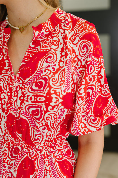 Tiered Button Front Maxi Dress with Dolman Sleeves