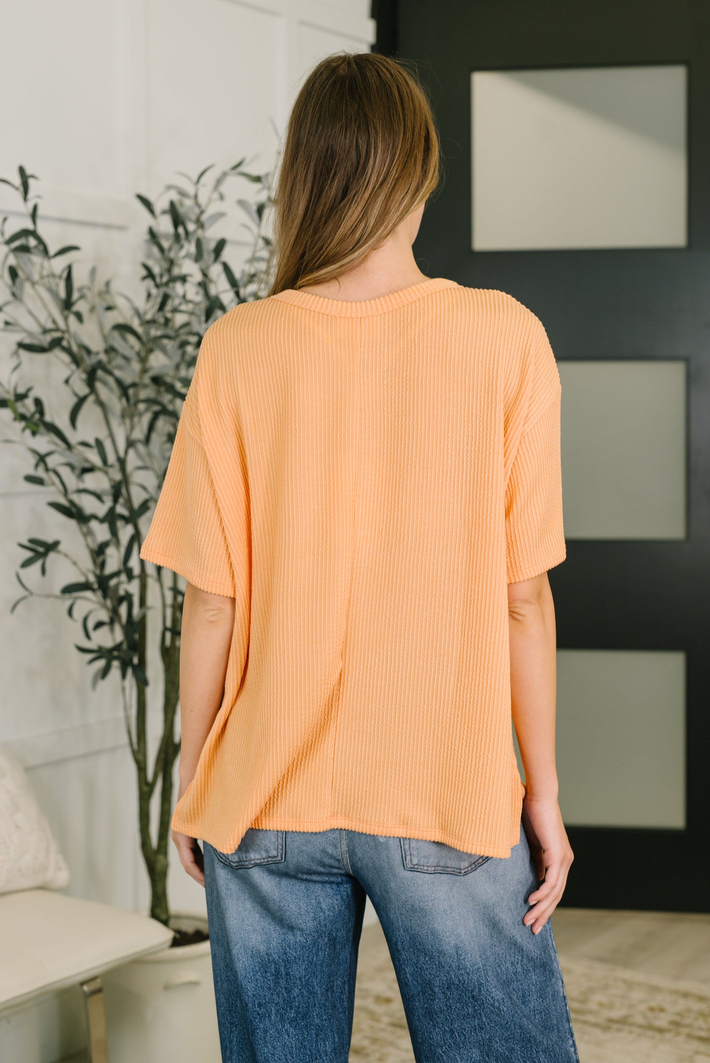 Wear It Well Pocket T-Shirt in Apricot Bliss