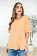 Wear It Well Pocket T-Shirt in Apricot Bliss
