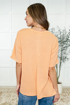 Wear It Well Pocket T-Shirt in Apricot Bliss