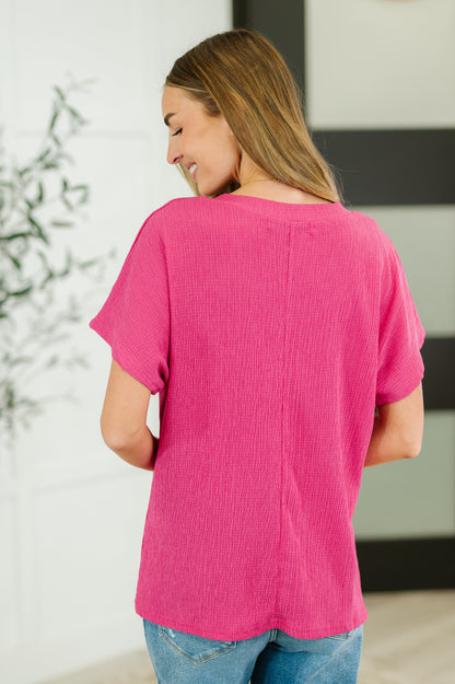 Better Than Another Basic Blouse in Magenta