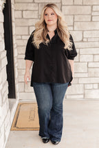 Oversized Puff Sleeve Button Down Shirt