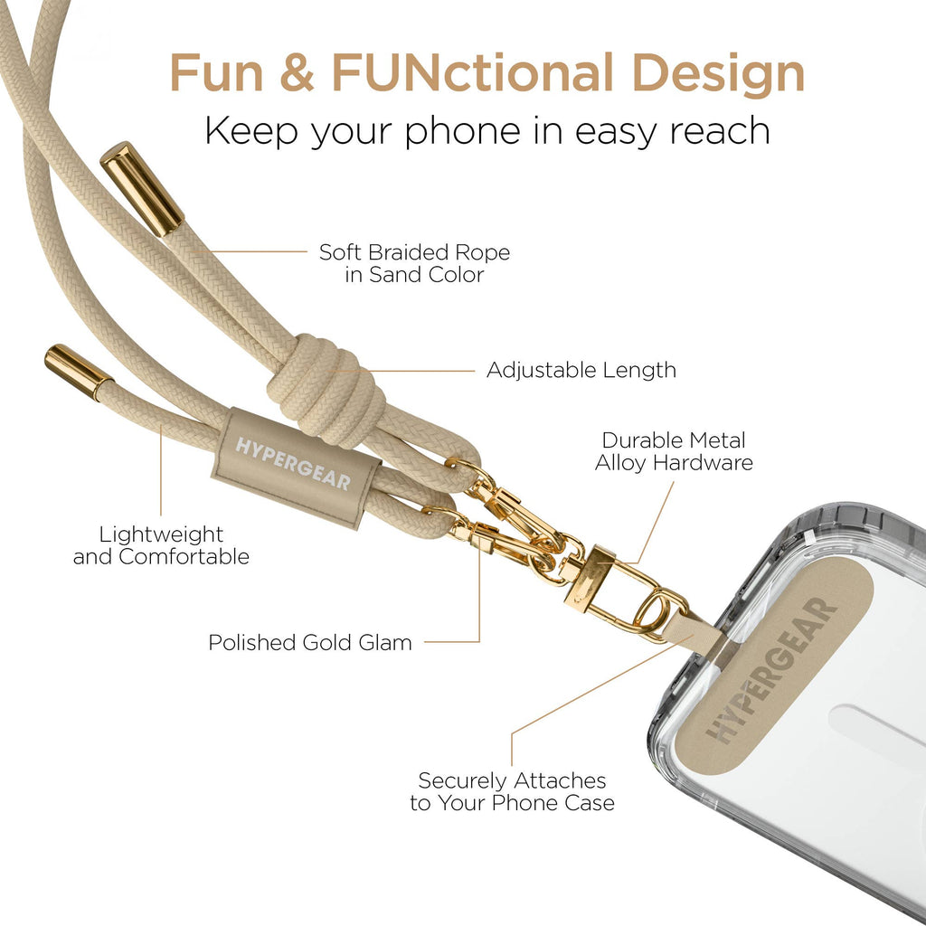 Linked Up Braided Crossbody Phone Strap
