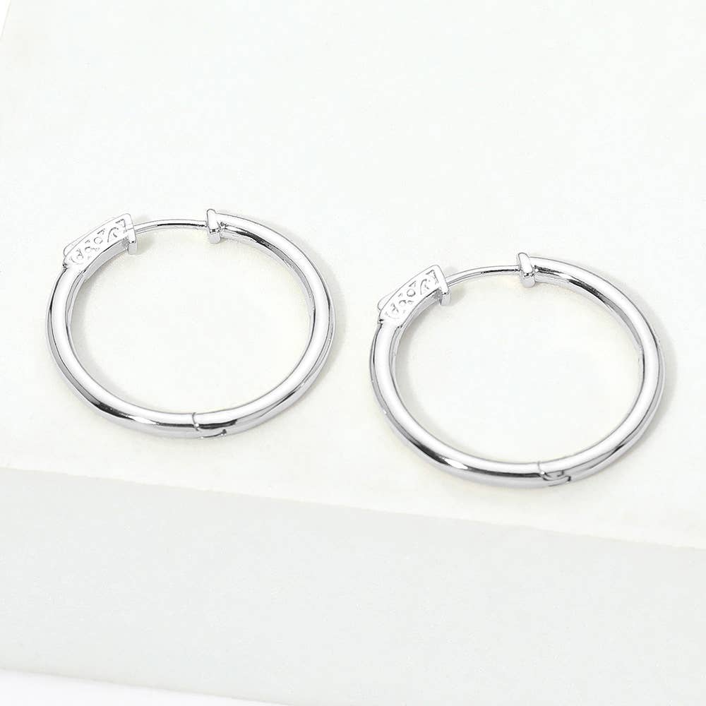Full Circle Silver-Tone Hoop Earrings