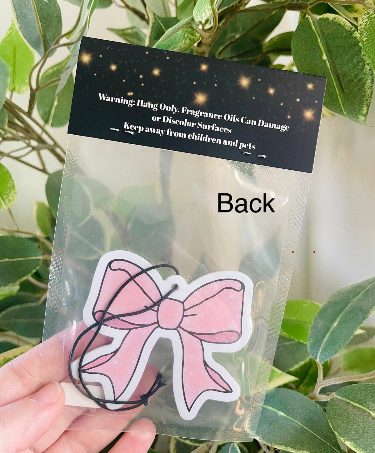 Pink Bow Car Air Freshener