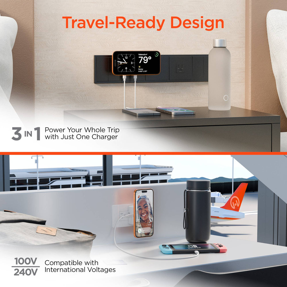 Power Up 3-in-1 Magnetic Wall Charger