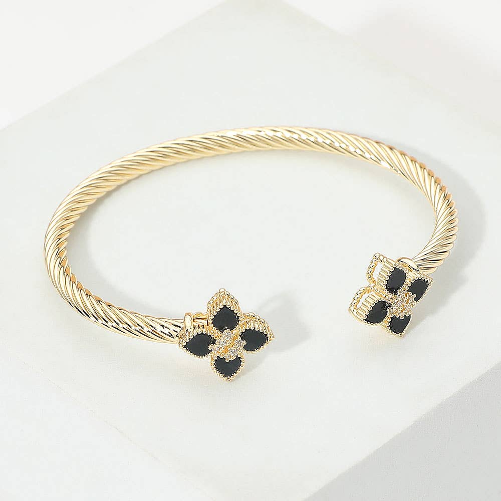 Black Dahlia Cuff Bracelet