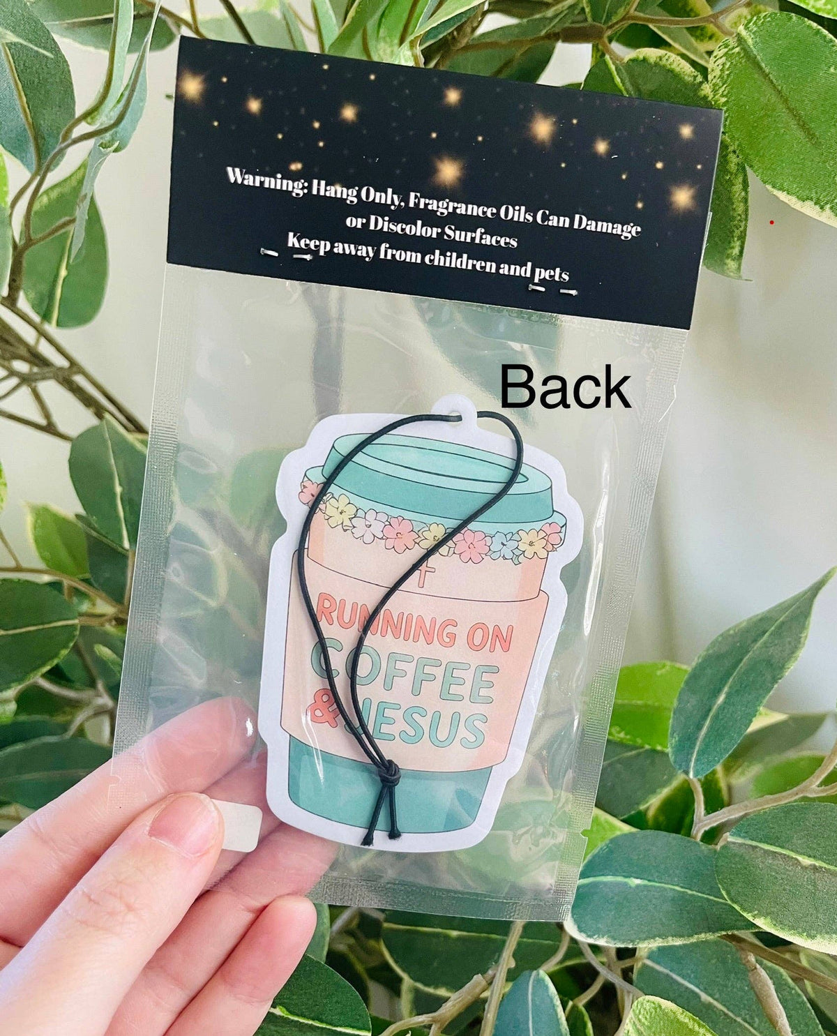 Running on Coffee & Jesus Car Air Freshener