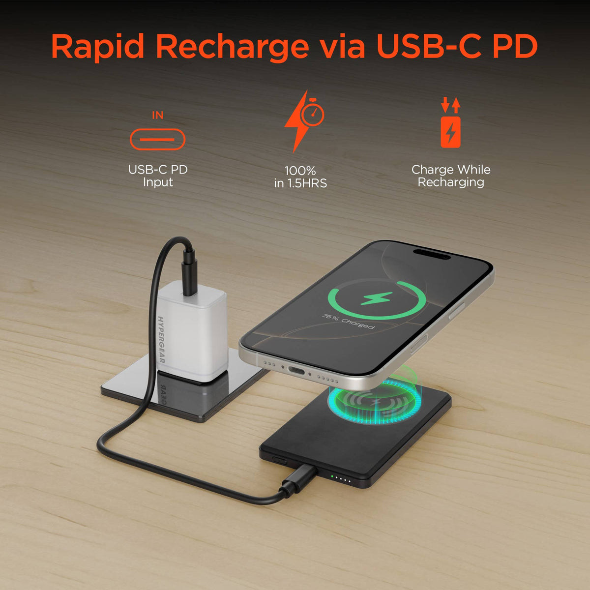Snap & Go 5K Magnetic Power Bank