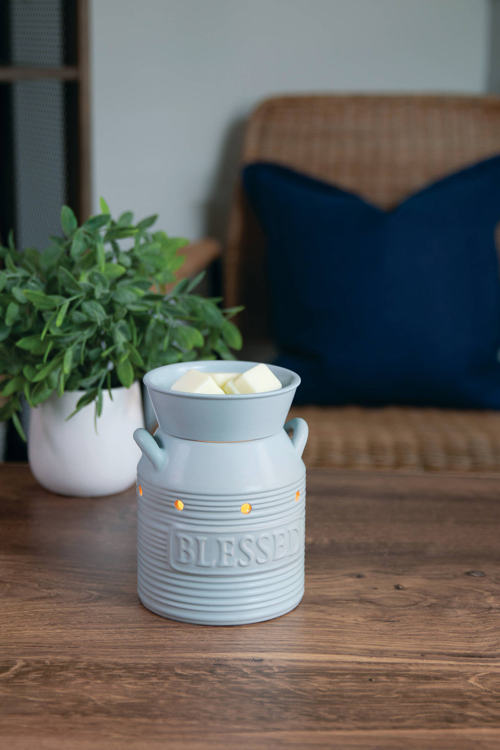 Blue Blessed Illumination Wax Warmer