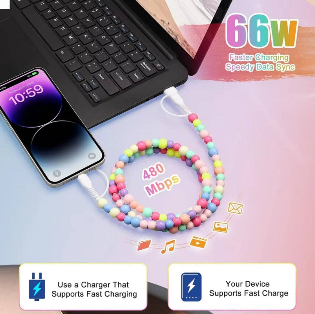 Beaded 4-in-1 Phone Charging Cable