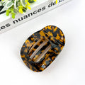 Amber Oval Flat Claw Clip