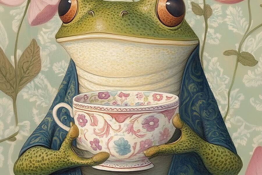 Tea-Time Frog Mini Puzzle