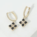 Midnight Bloom Huggie Earrings