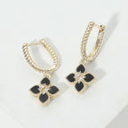 Midnight Bloom Huggie Earrings