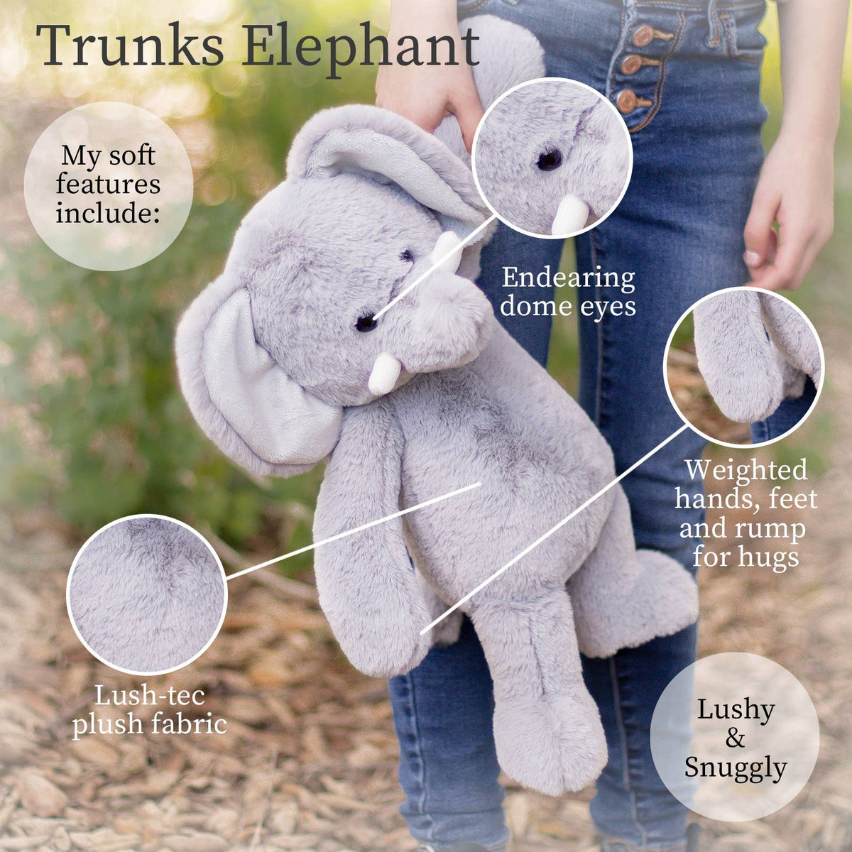 World's Softest Trunks Elephant Lushee Plush
