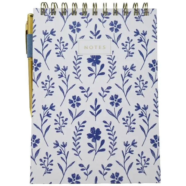 Blue Blooms Notebook & Pen Set