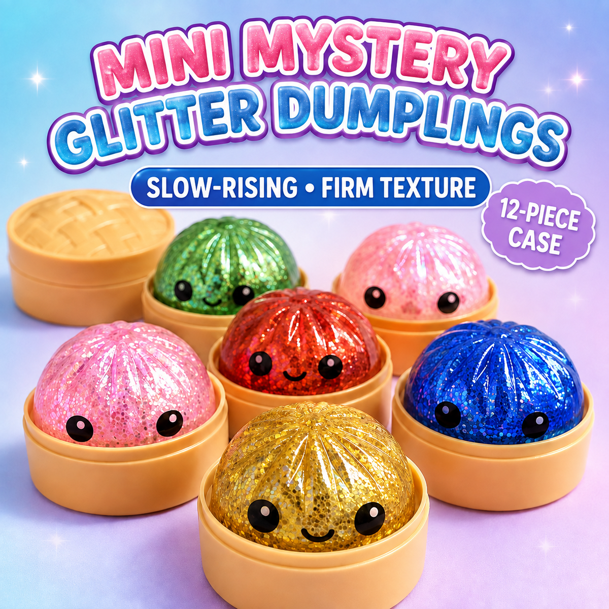 Mini Glitter Dumpling Squishy