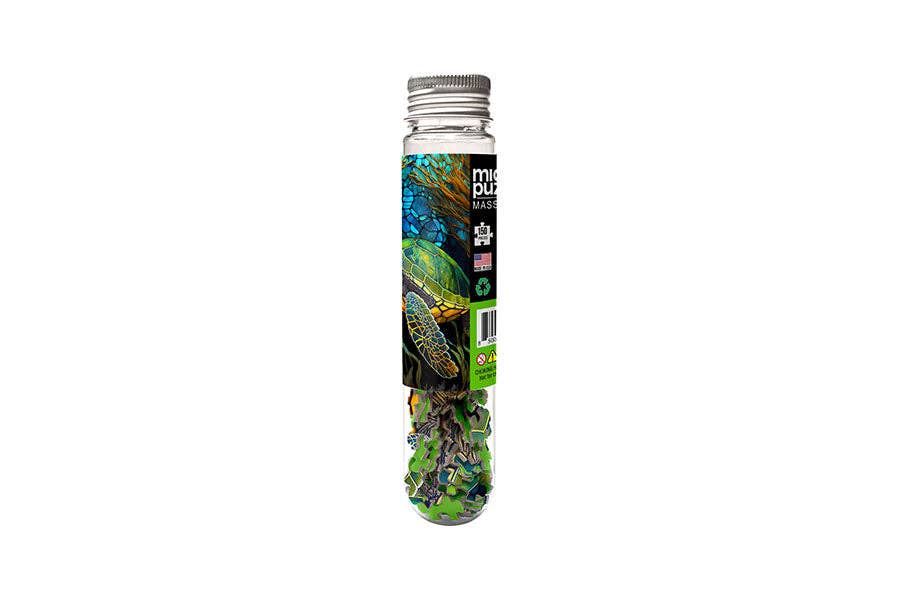 Sea Turtle Stained Glass Mini Puzzle