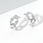 Linked in Sparkle Mini Hoop Earrings