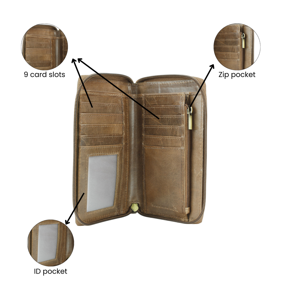 Wildflower Trails Zip-Around Wallet