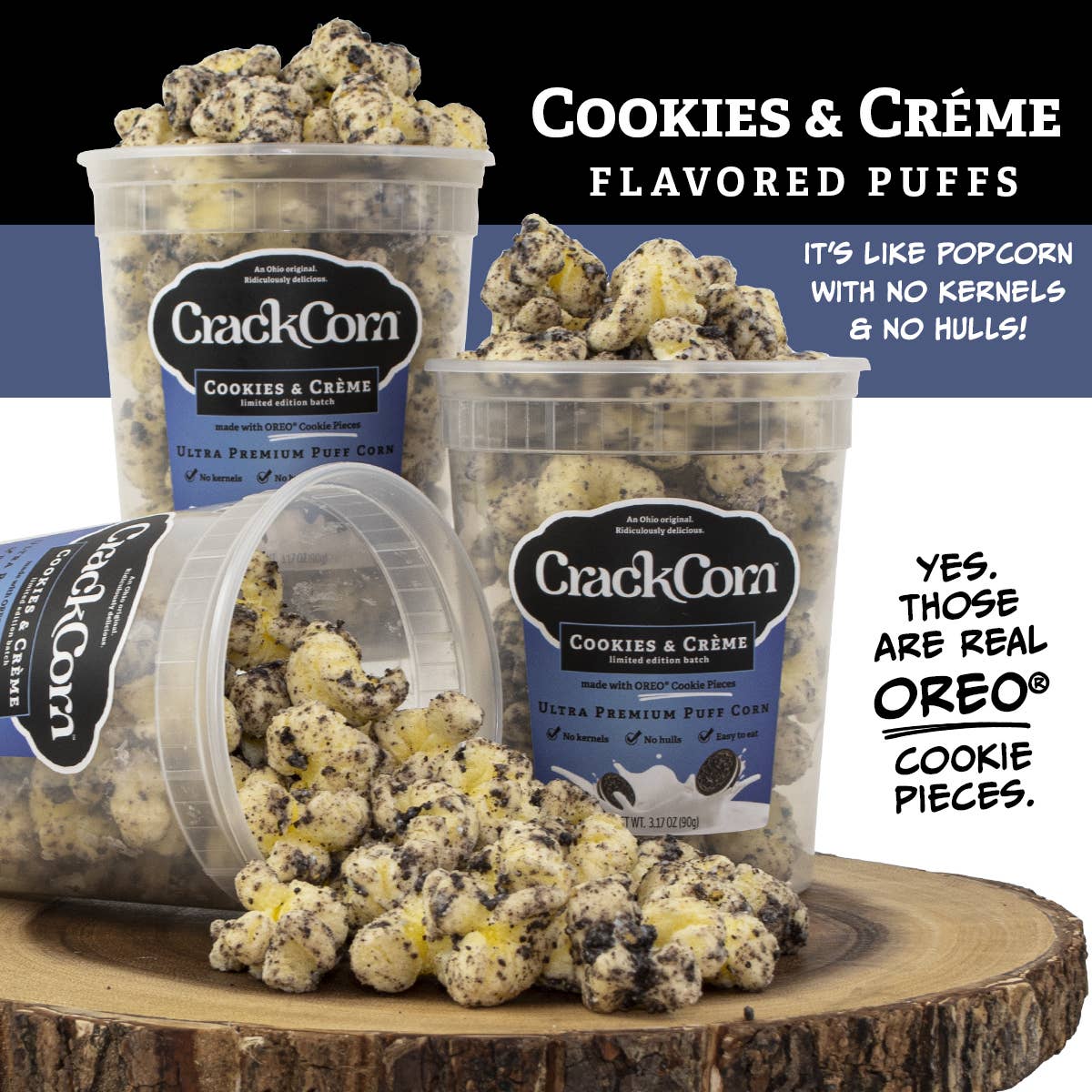 Crack Corn Cookies & Crème Puffy Pop