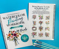 Florals Watercolor Painting Workbook