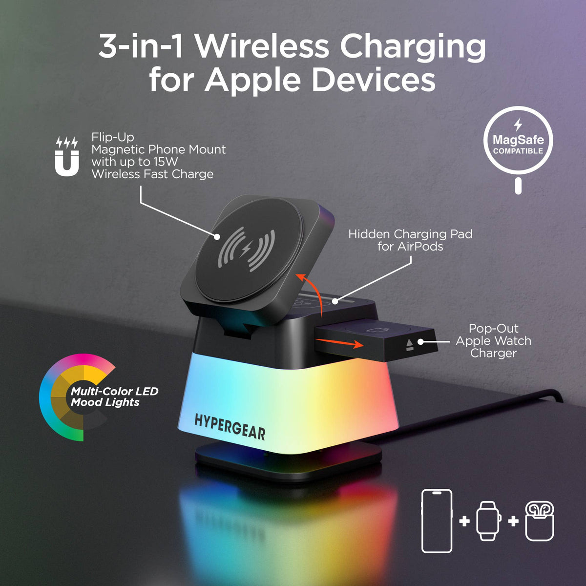 Power Up & Fold 3-in-1 Charging Cube