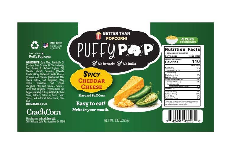 Crack Corn Jalapeño Cheddar Puffy Pop