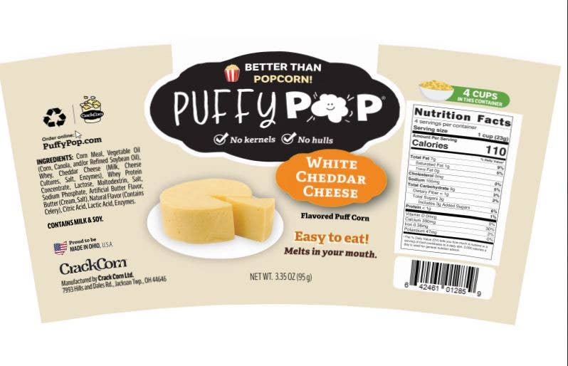 Crack Corn White Cheddar Puffy Pop