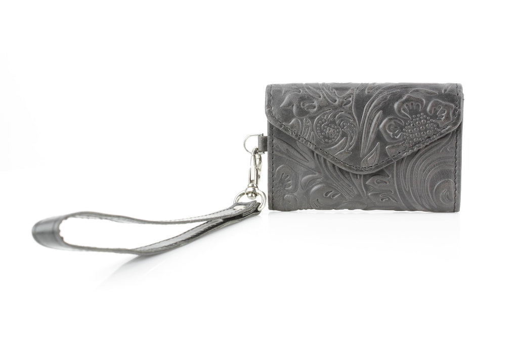 Wildflower Trails Mini Leather Wristlet